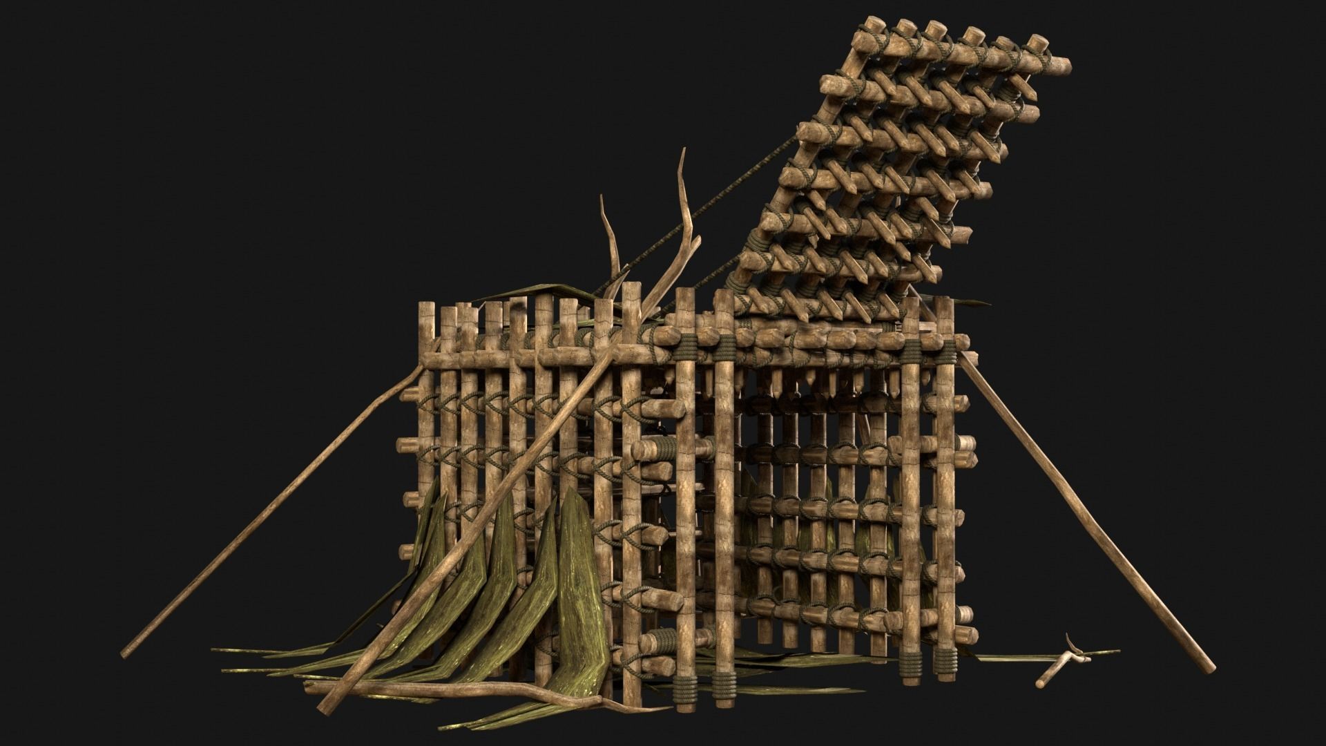 JUNGLE SWAMP TRAP ATTACK ANIMAL HUMAN SNARE AAA COLLECTION Low-poly 3D model_14