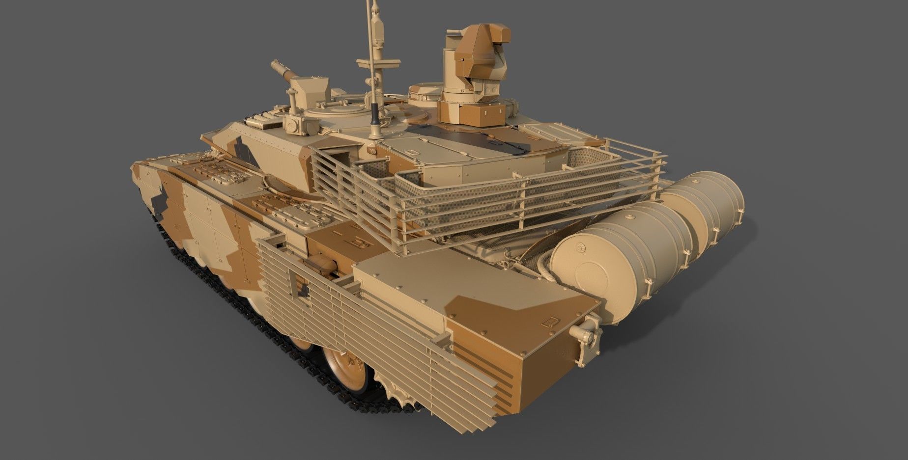 Game-Ready T-90SM Military Tank 3D model_7