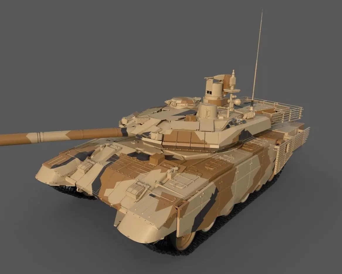 Game-Ready T-90SM Military Tank 3D model_0