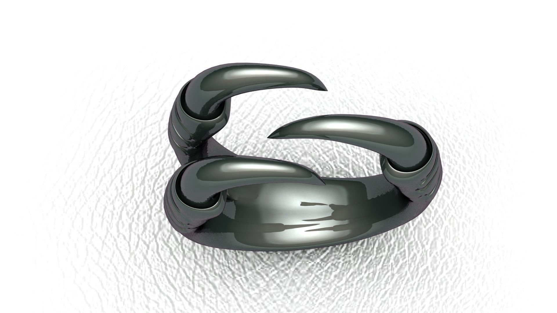 Claw Ring 3D print model_1
