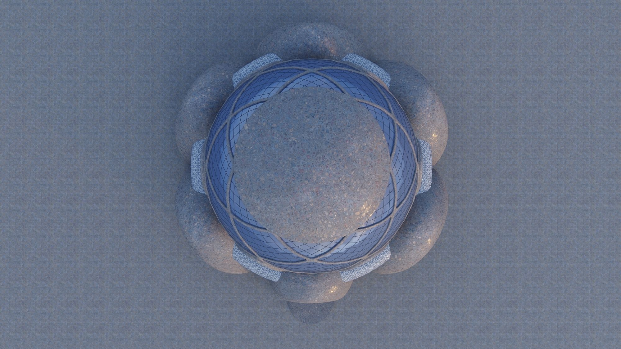 Sphere House Low-poly 3D model_13