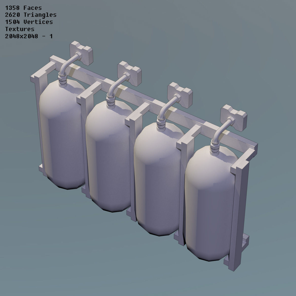 Modular Space Station Low-poly 3D model_8