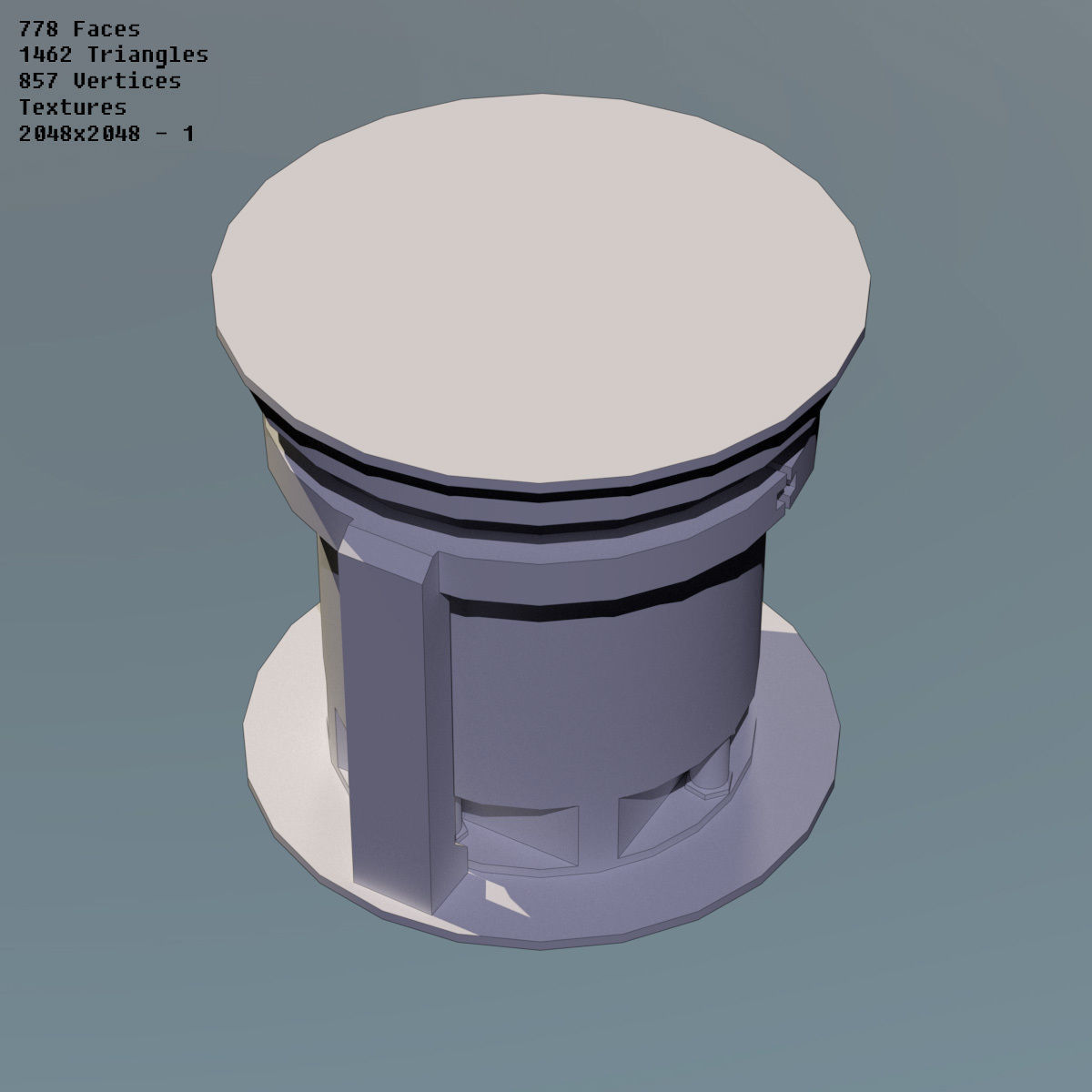 Modular Space Station Low-poly 3D model_14