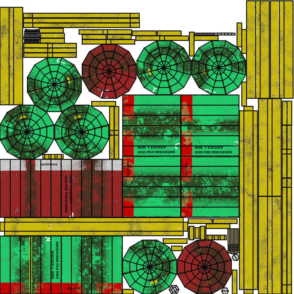 Modular Space Station Low-poly 3D model_36