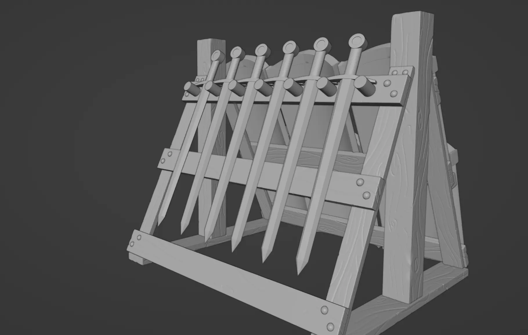 Gondor Weapon Rack 3D print model_0