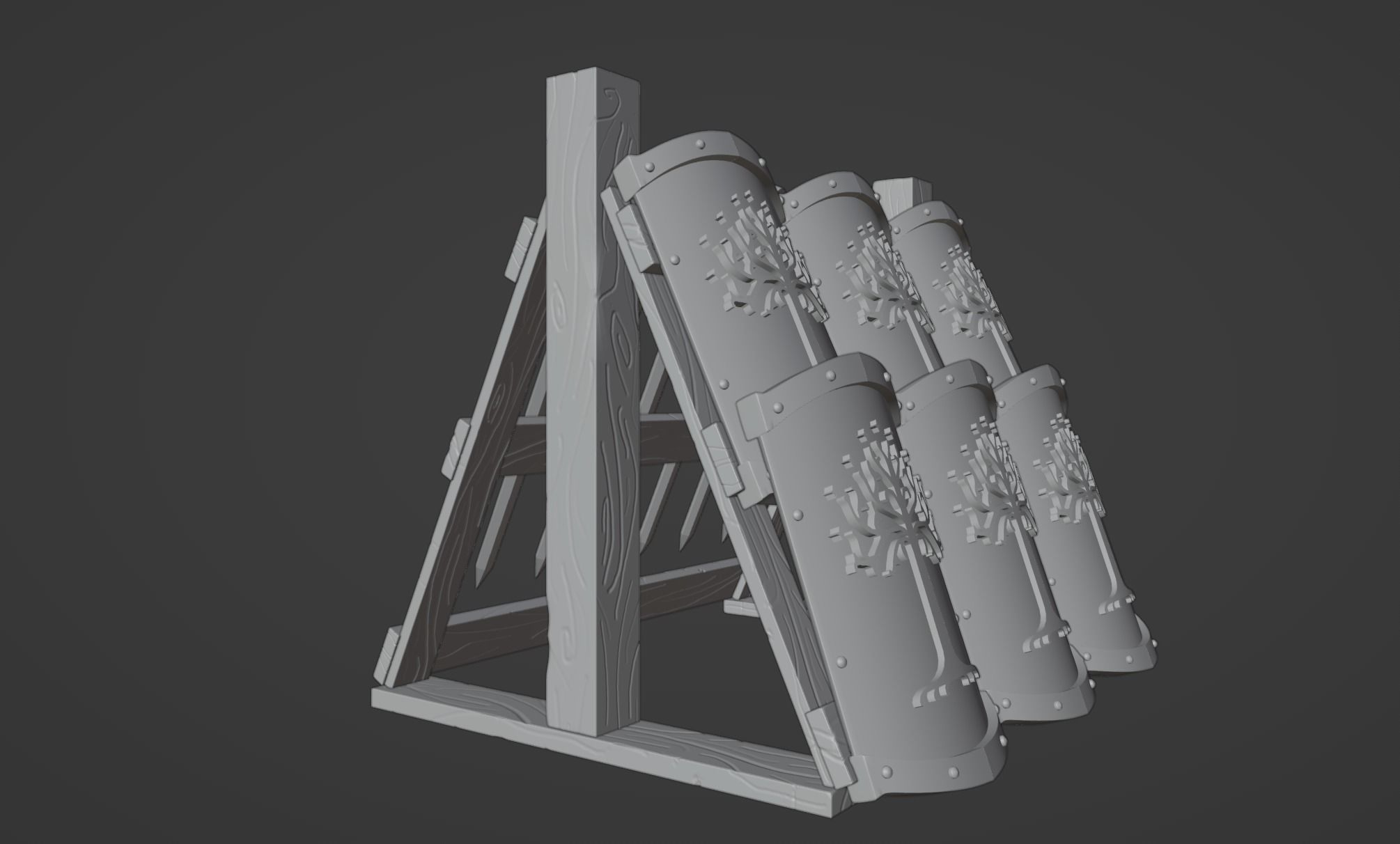 Gondor Weapon Rack 3D print model_1