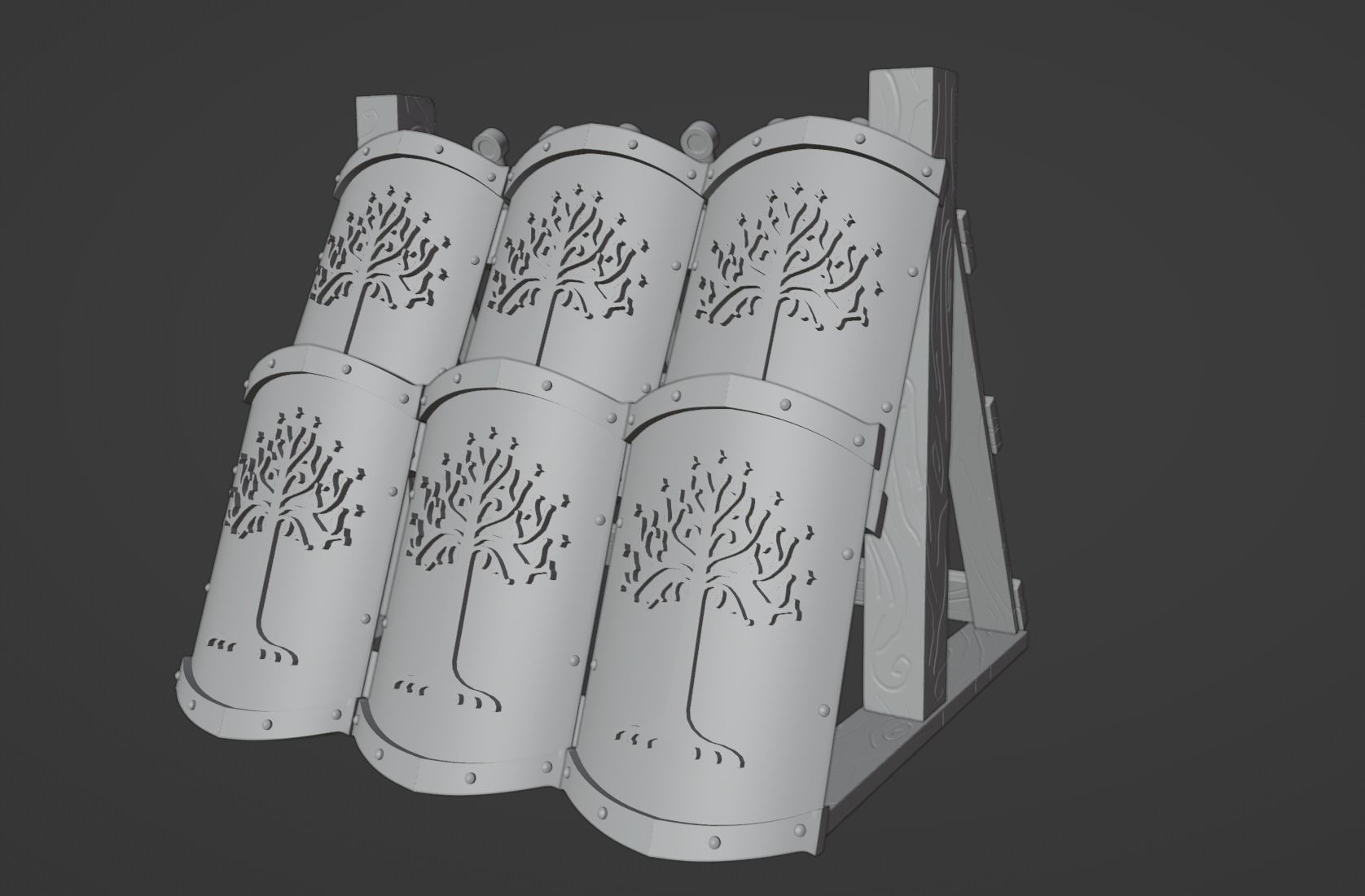 Gondor Weapon Rack 3D print model_7