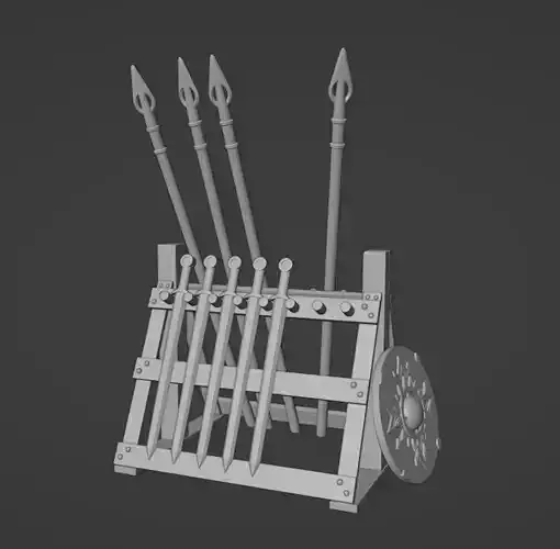 Rohan Weapon Rack 3D print model