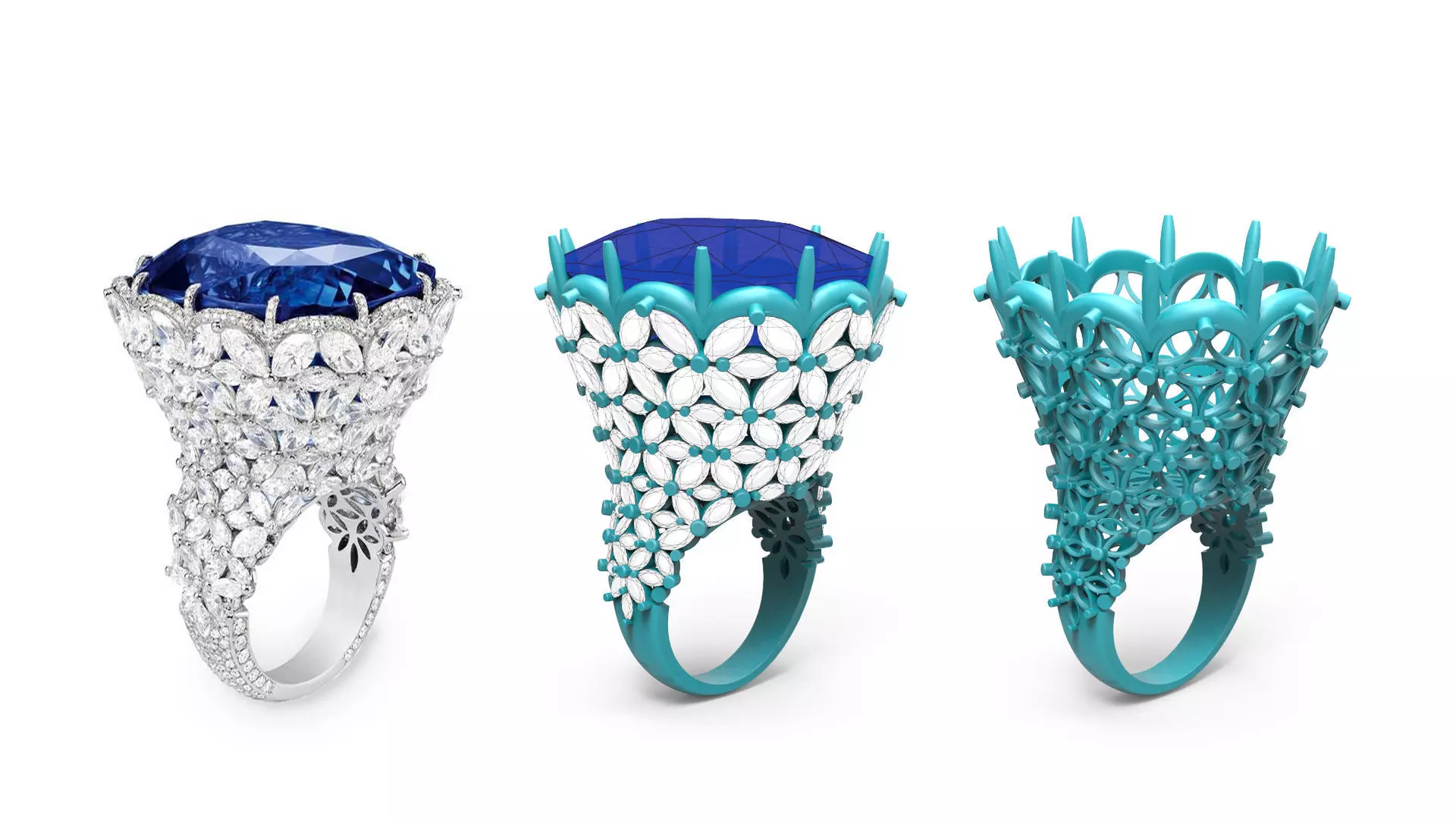 Chopard sapphire ring 3D print model_0