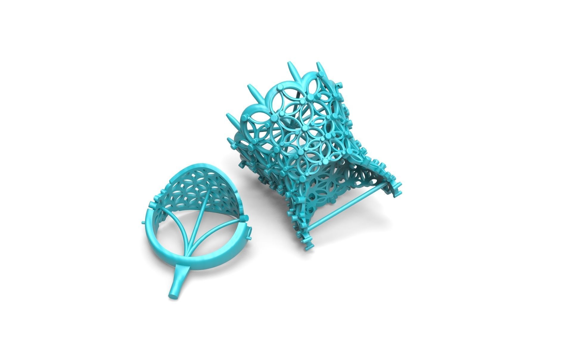 Chopard sapphire ring 3D print model_4