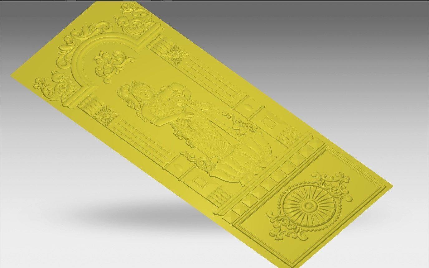 WOMAN DOOR DESIGN 3D model_1