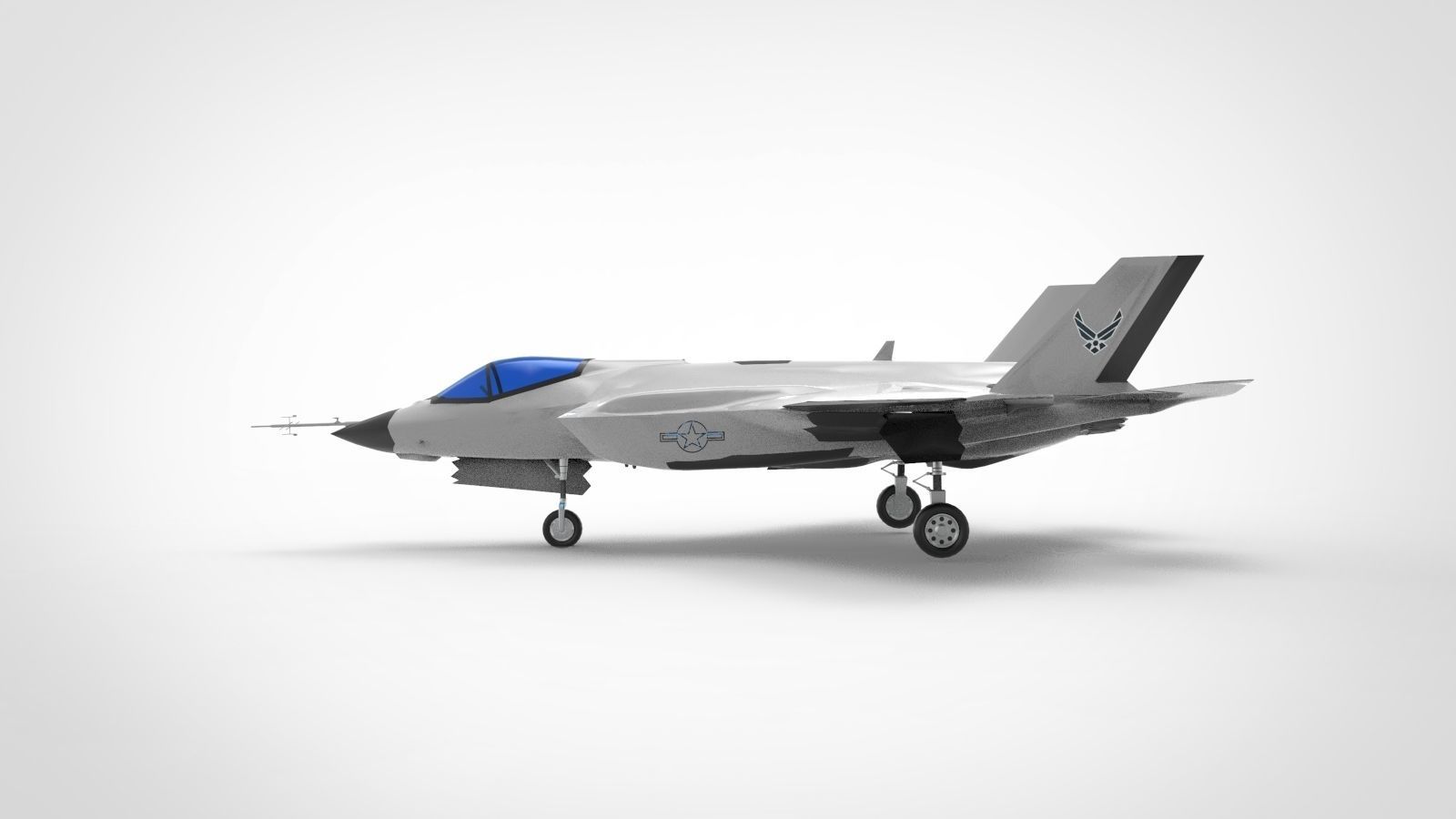 F-35 Lightning II Stealth fighter 3D model_4