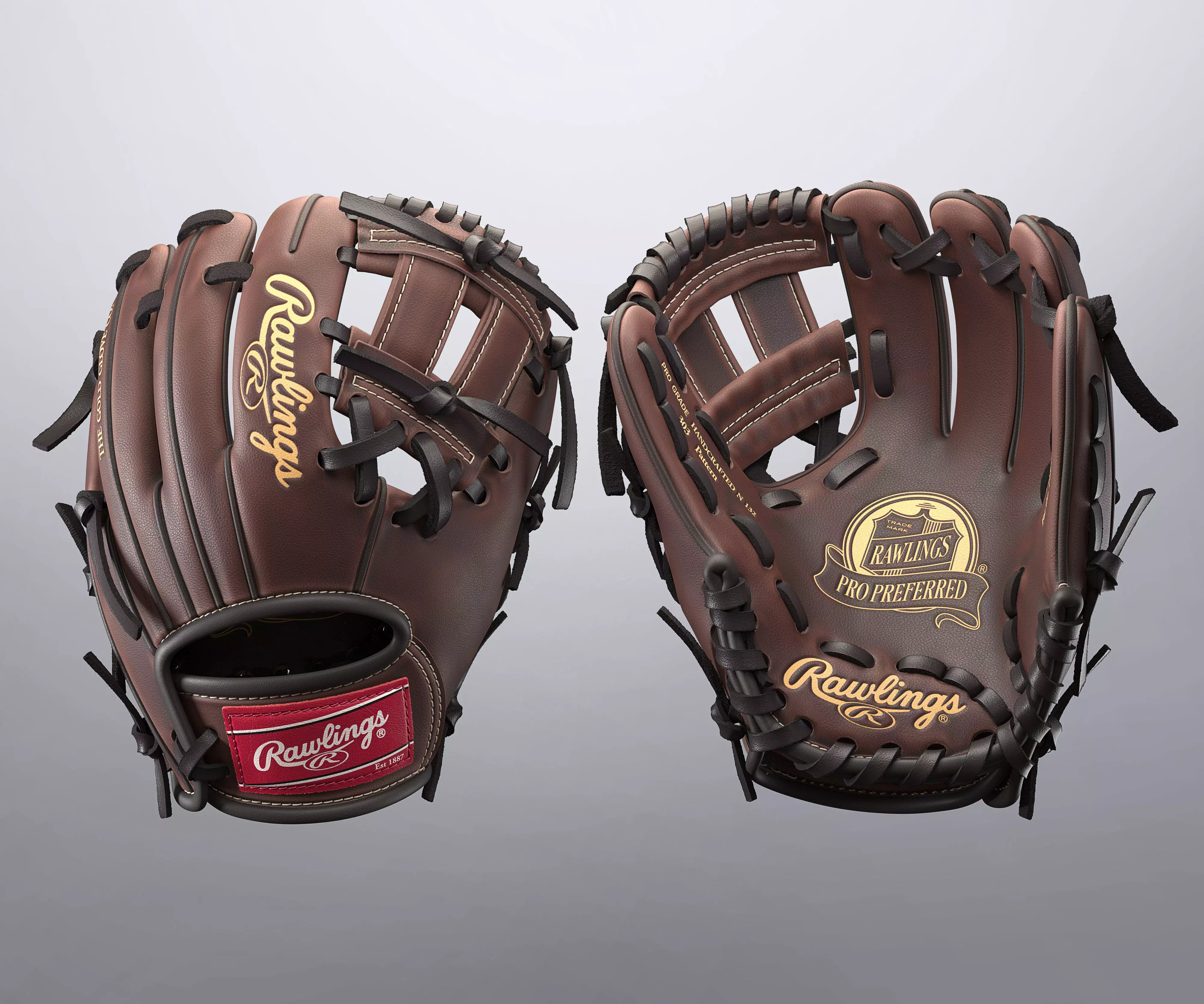 Baseball Glove 3D model_0