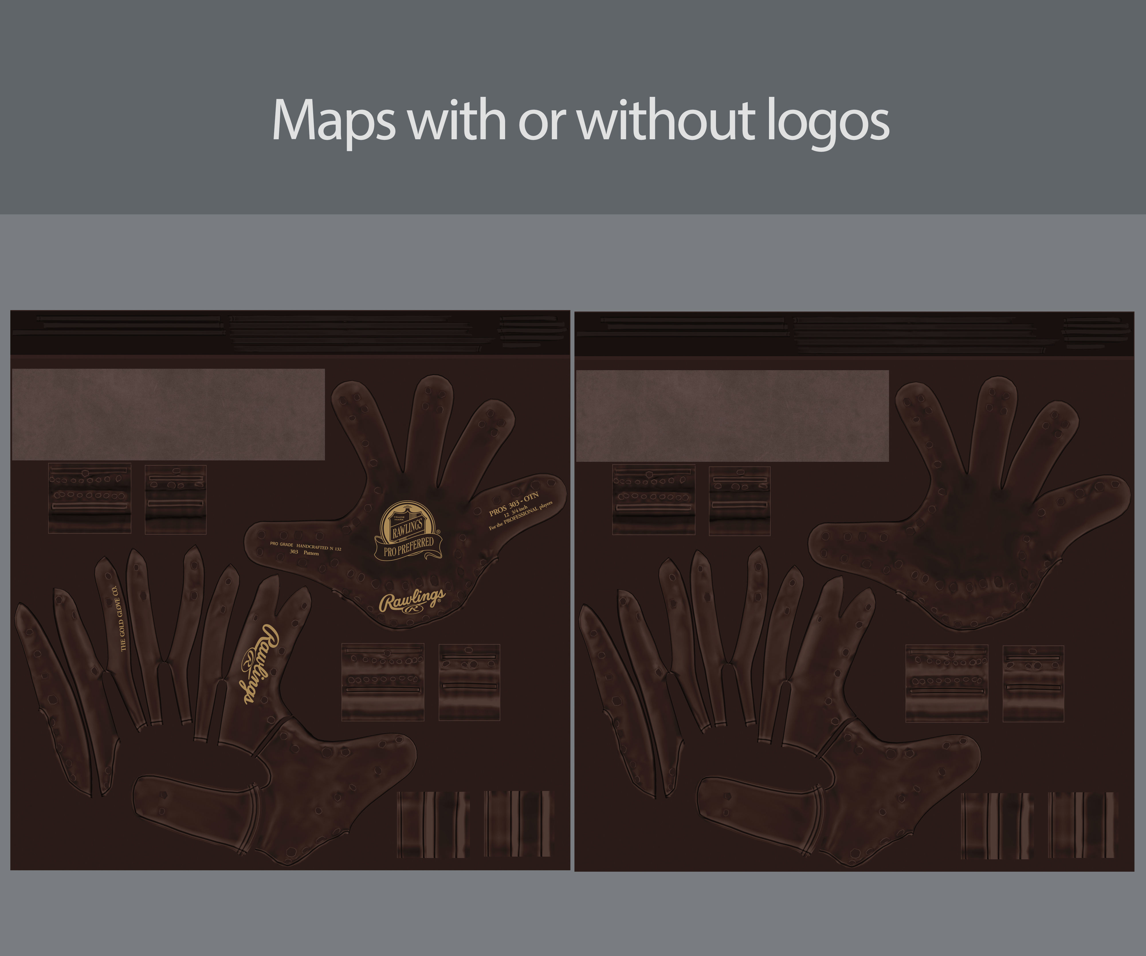 Baseball Glove 3D model_7