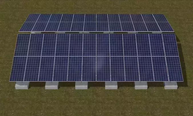 Solar panel 3D model