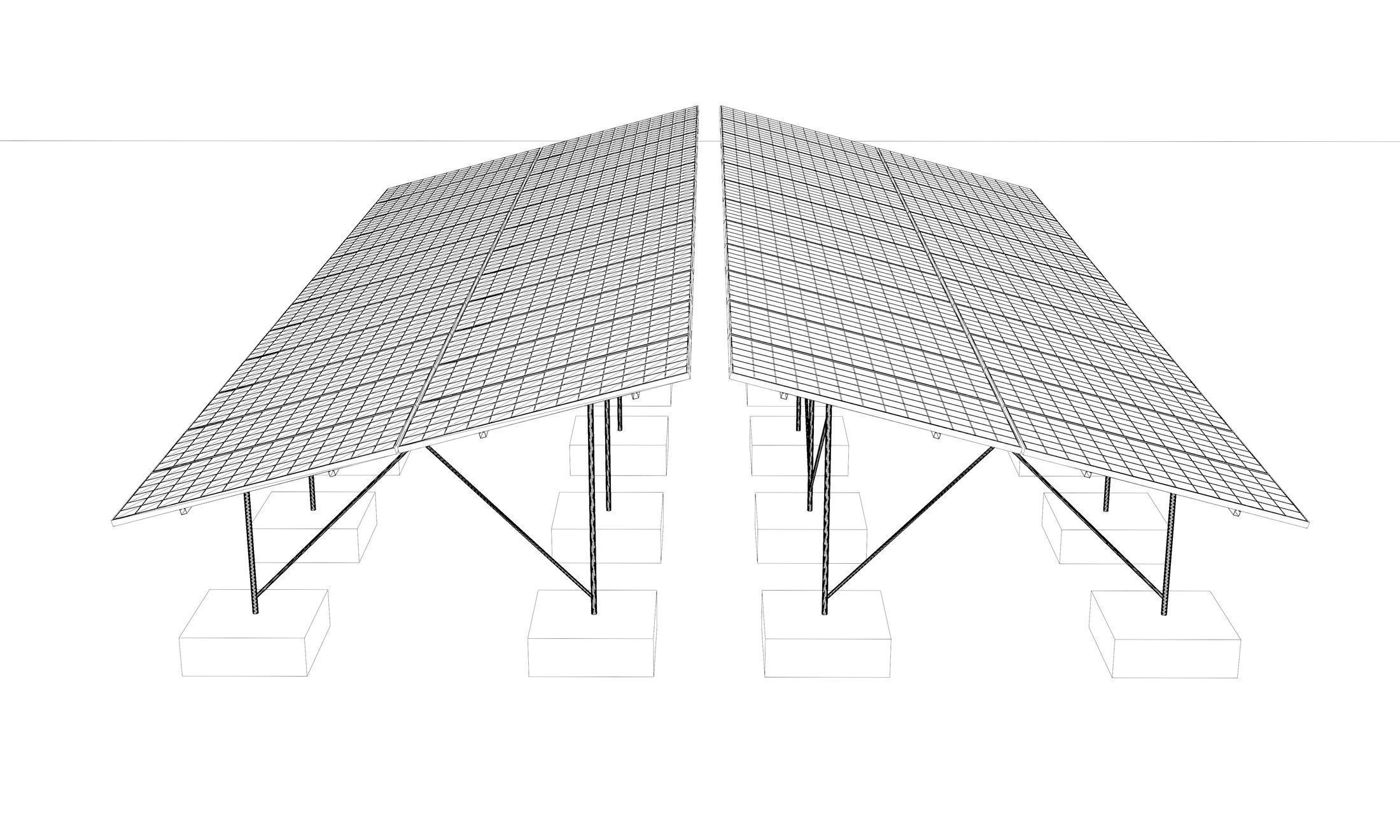 Solar panel 3D model_7