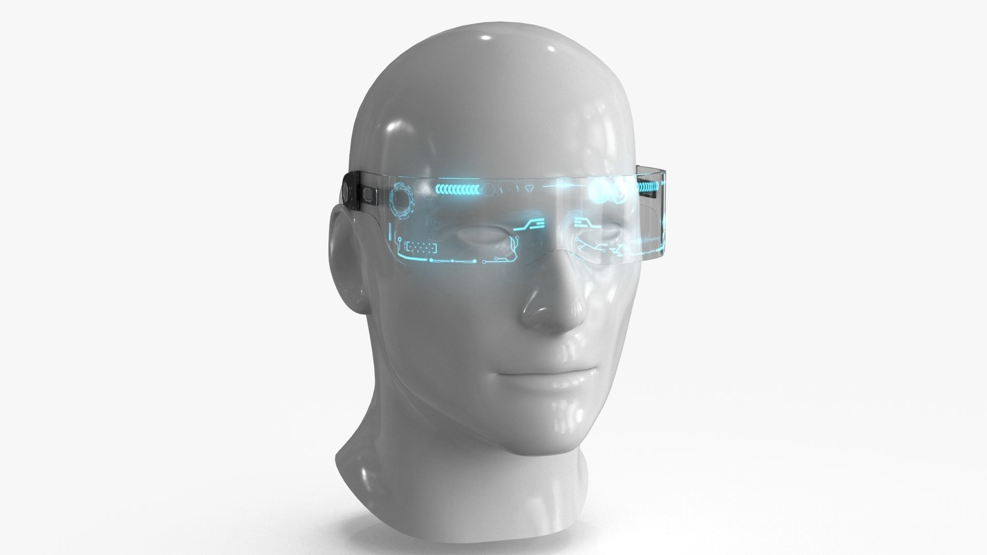 Sci-Fi Glasses Low-poly 3D model_2