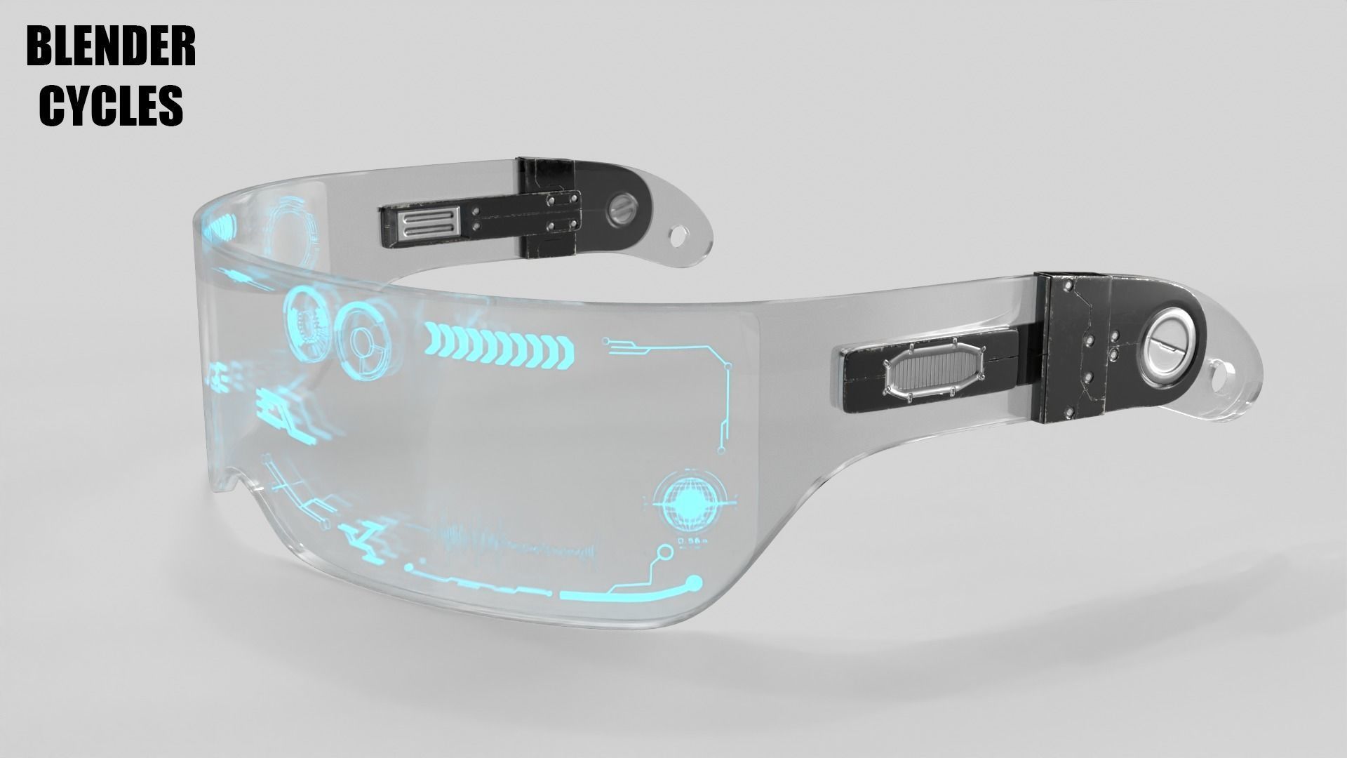 Sci-Fi Glasses Low-poly 3D model_14
