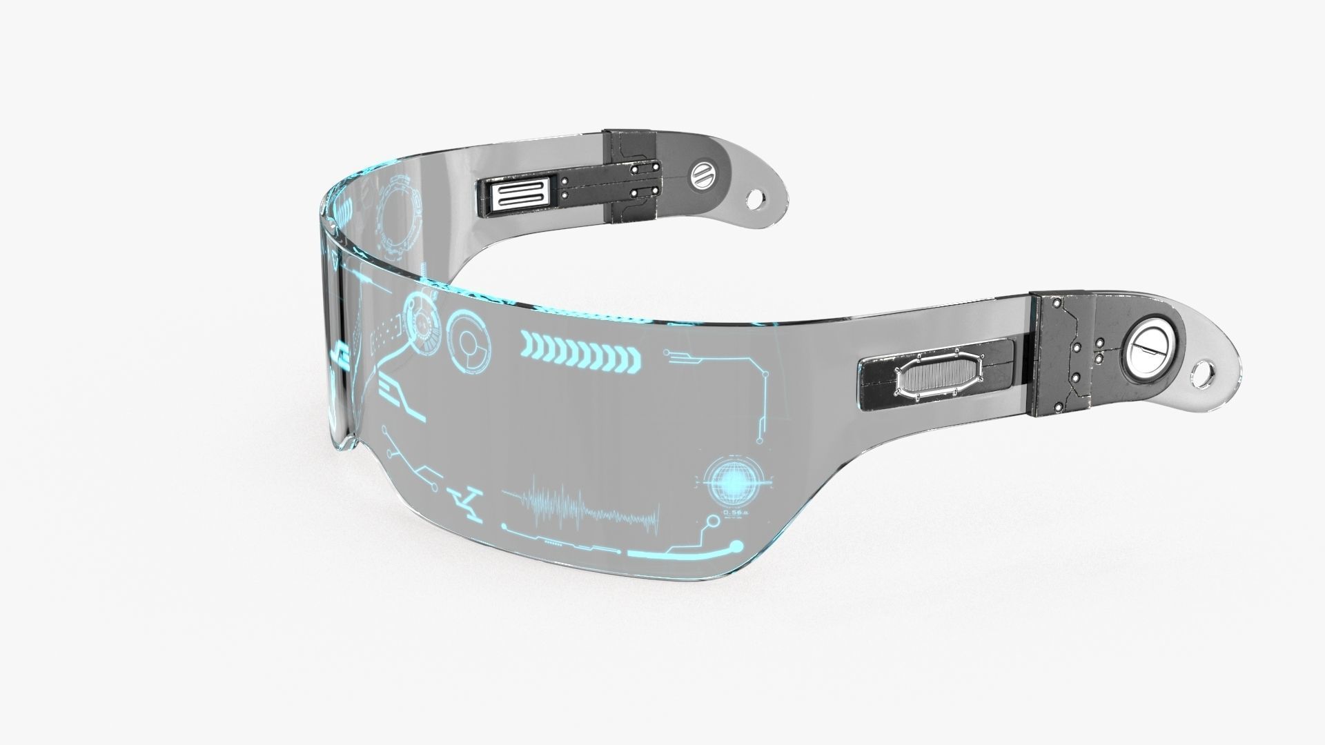 Sci-Fi Glasses Low-poly 3D model_11
