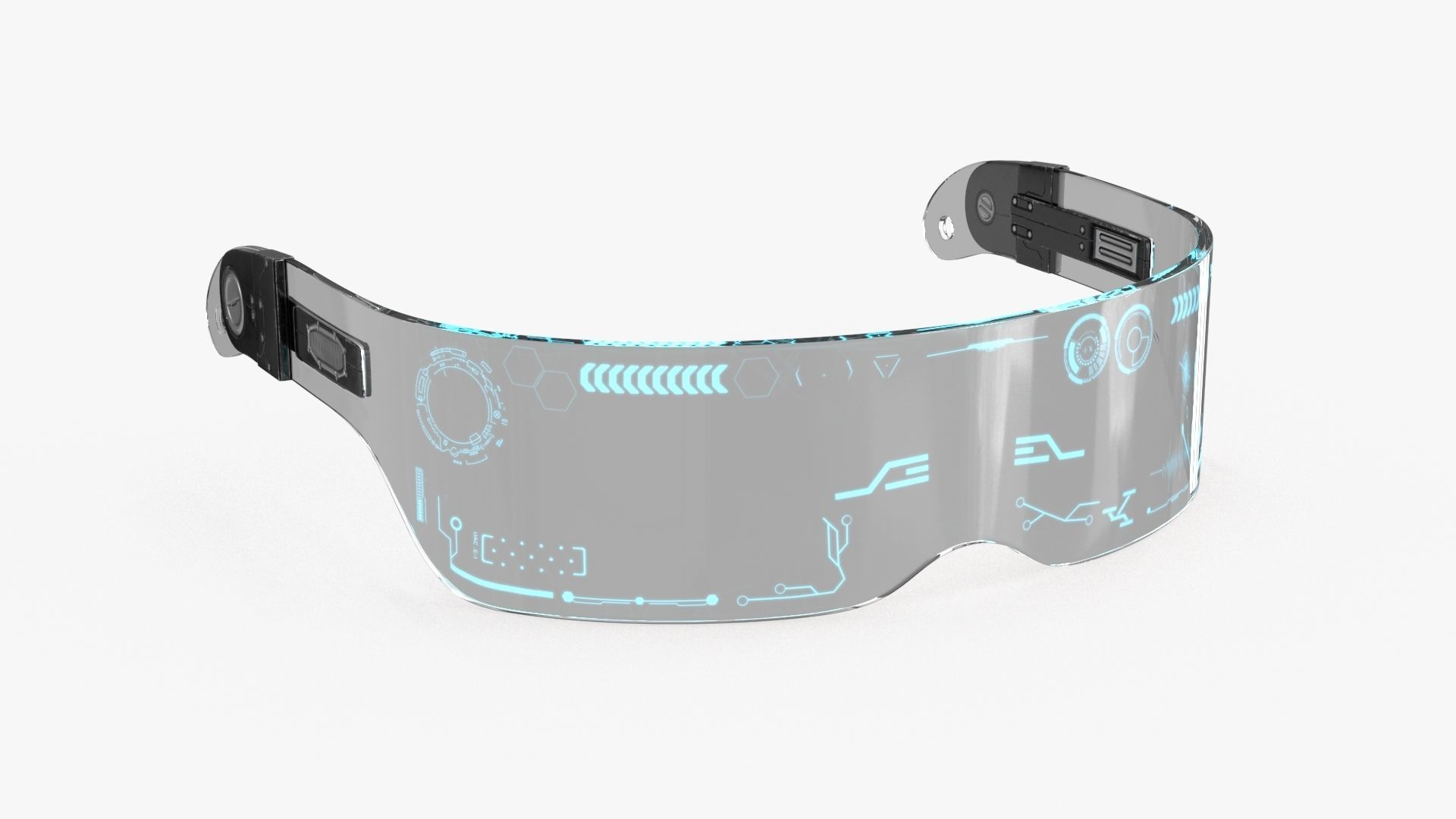 Sci-Fi Glasses Low-poly 3D model_5