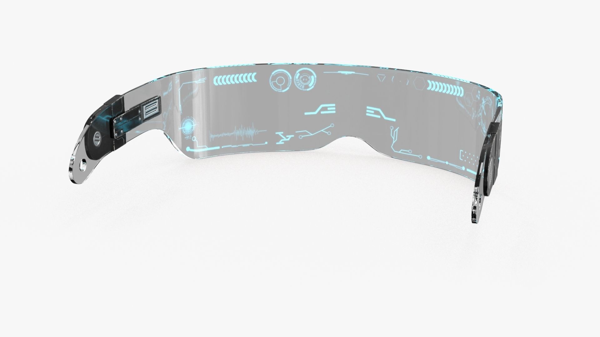 Sci-Fi Glasses Low-poly 3D model_8