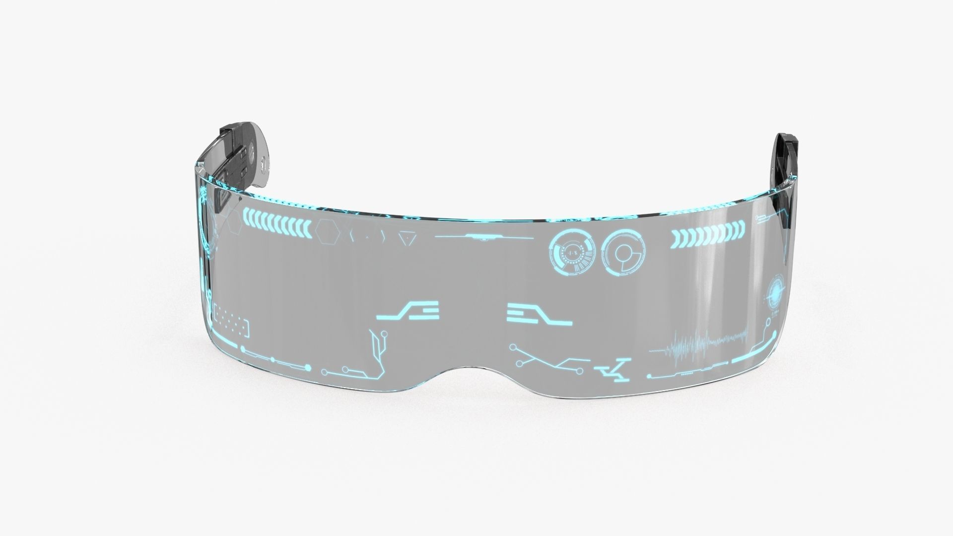 Sci-Fi Glasses Low-poly 3D model_12