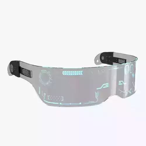 Sci-Fi Glasses Low-poly 3D model