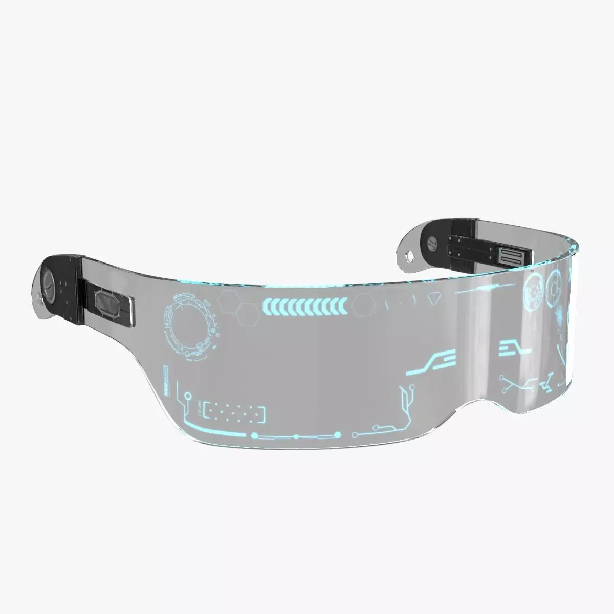Sci-Fi Glasses Low-poly 3D model_0