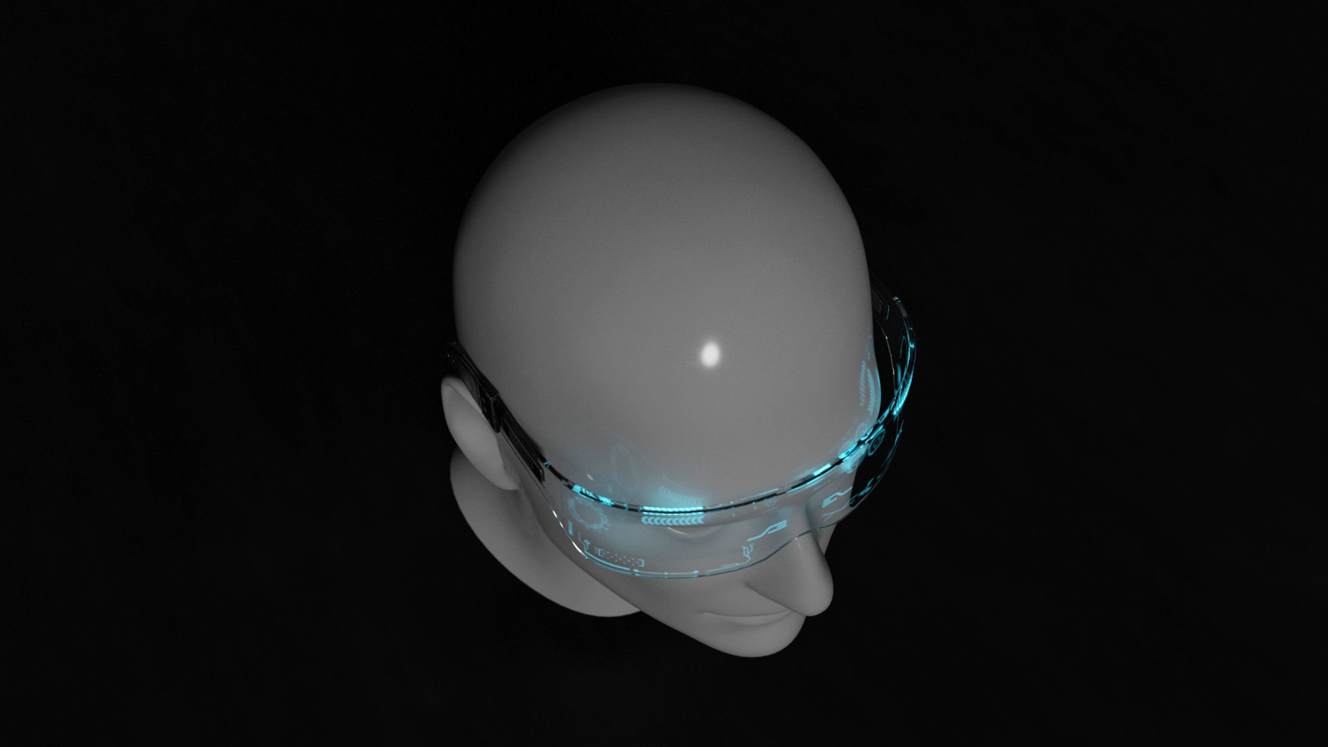 Sci-Fi Glasses Low-poly 3D model_4