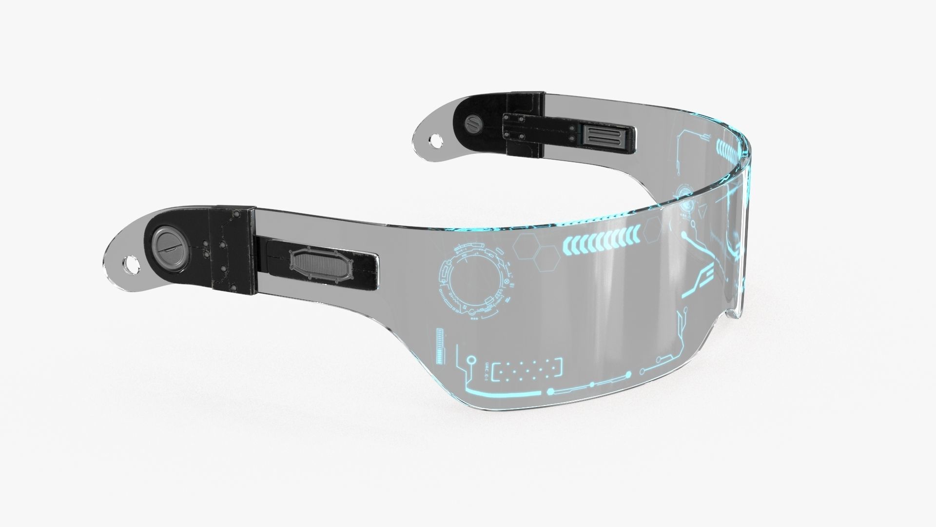 Sci-Fi Glasses Low-poly 3D model_6