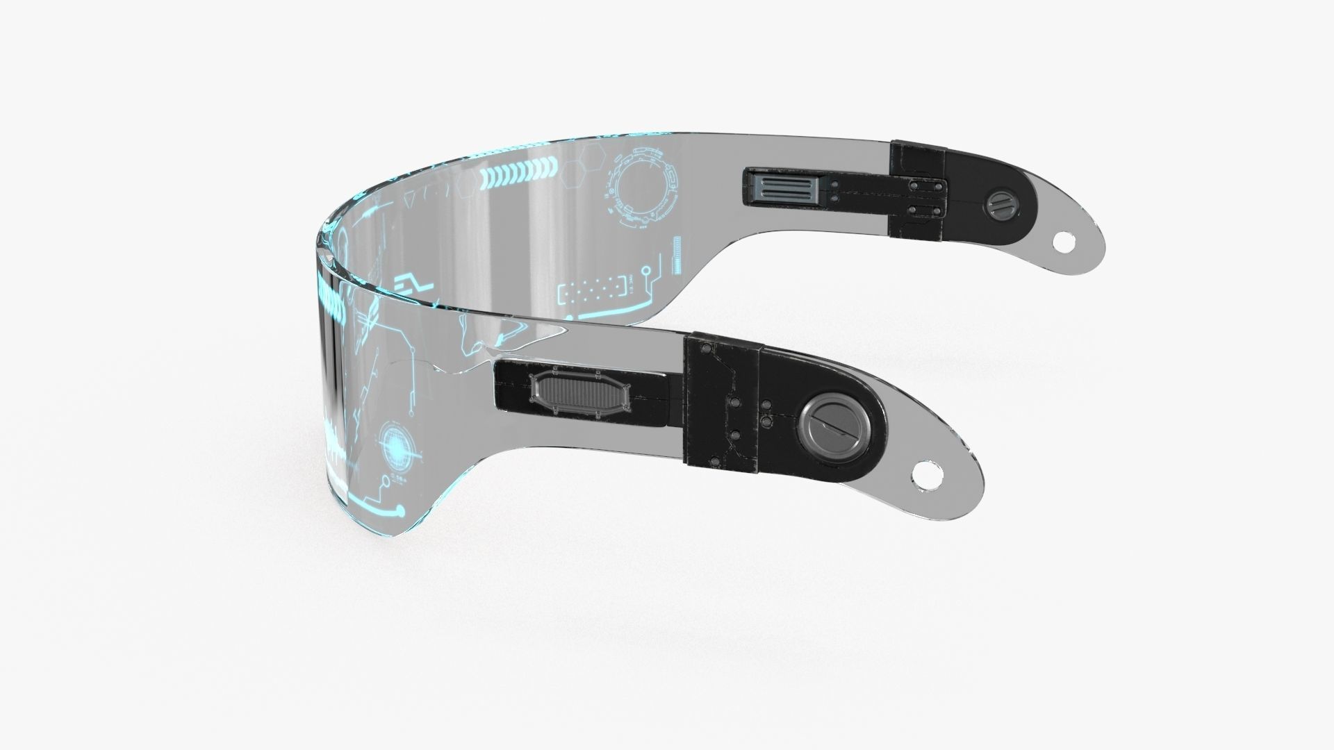 Sci-Fi Glasses Low-poly 3D model_10