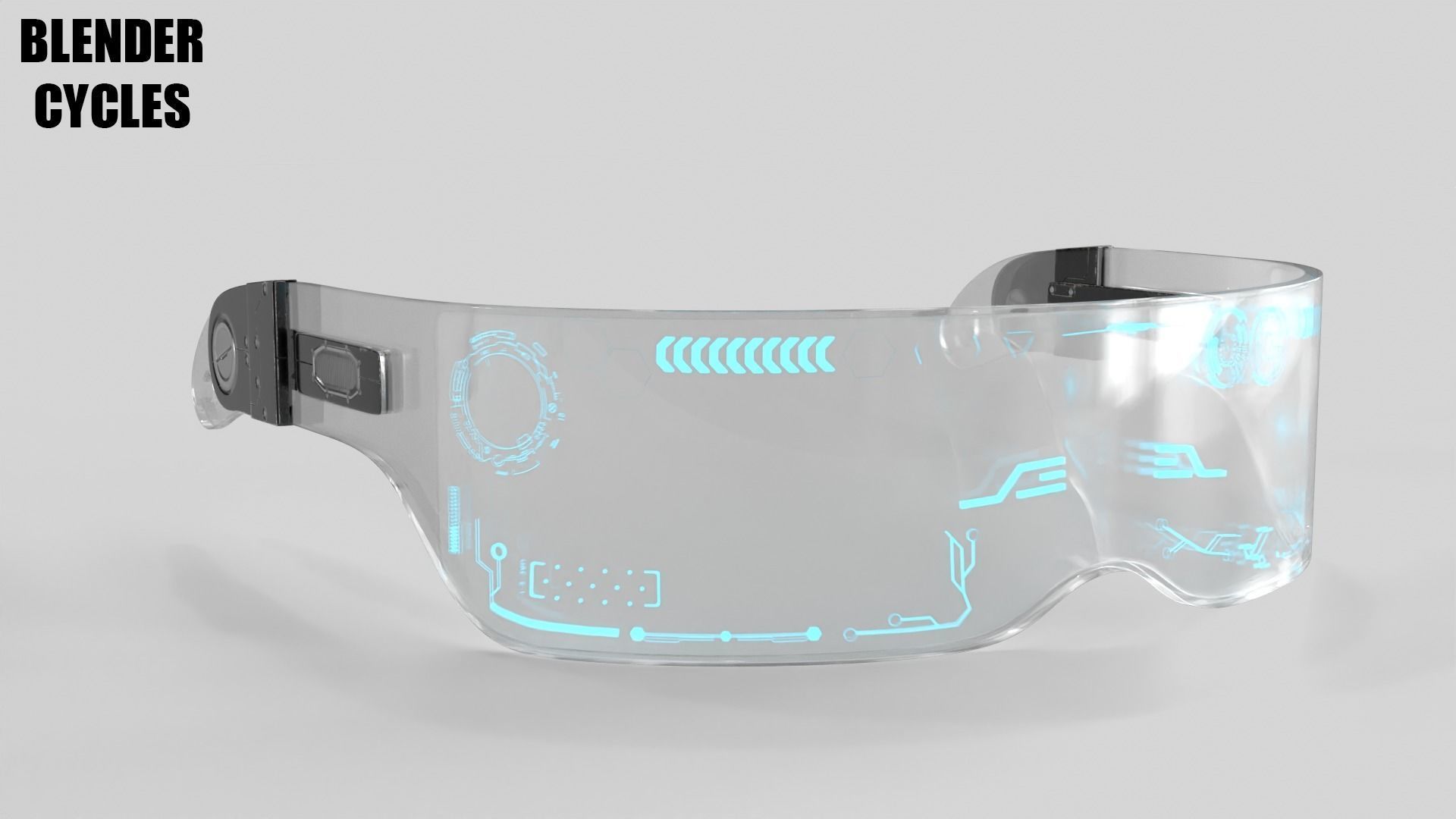 Sci-Fi Glasses Low-poly 3D model_13