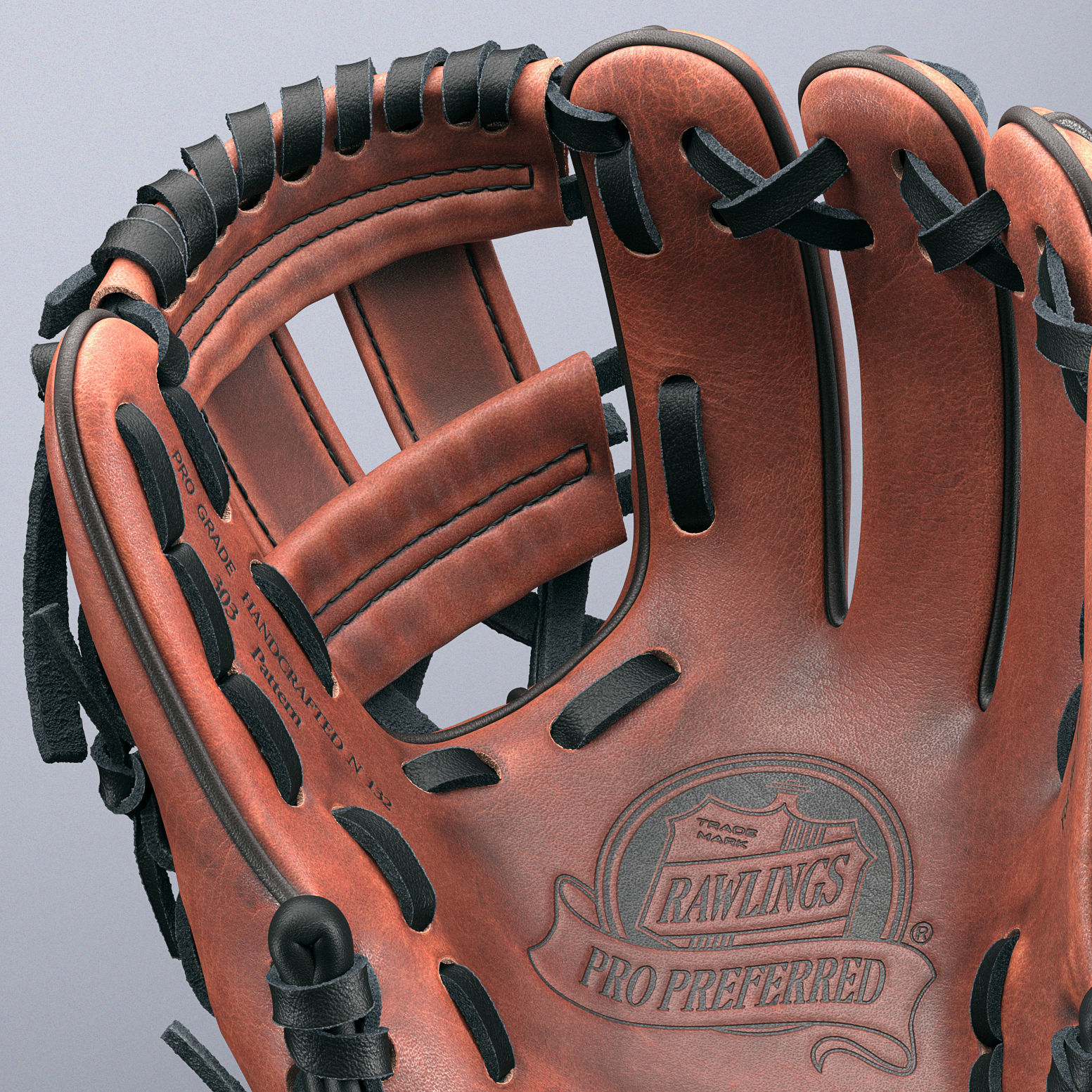Baseball Glove 3D model_6
