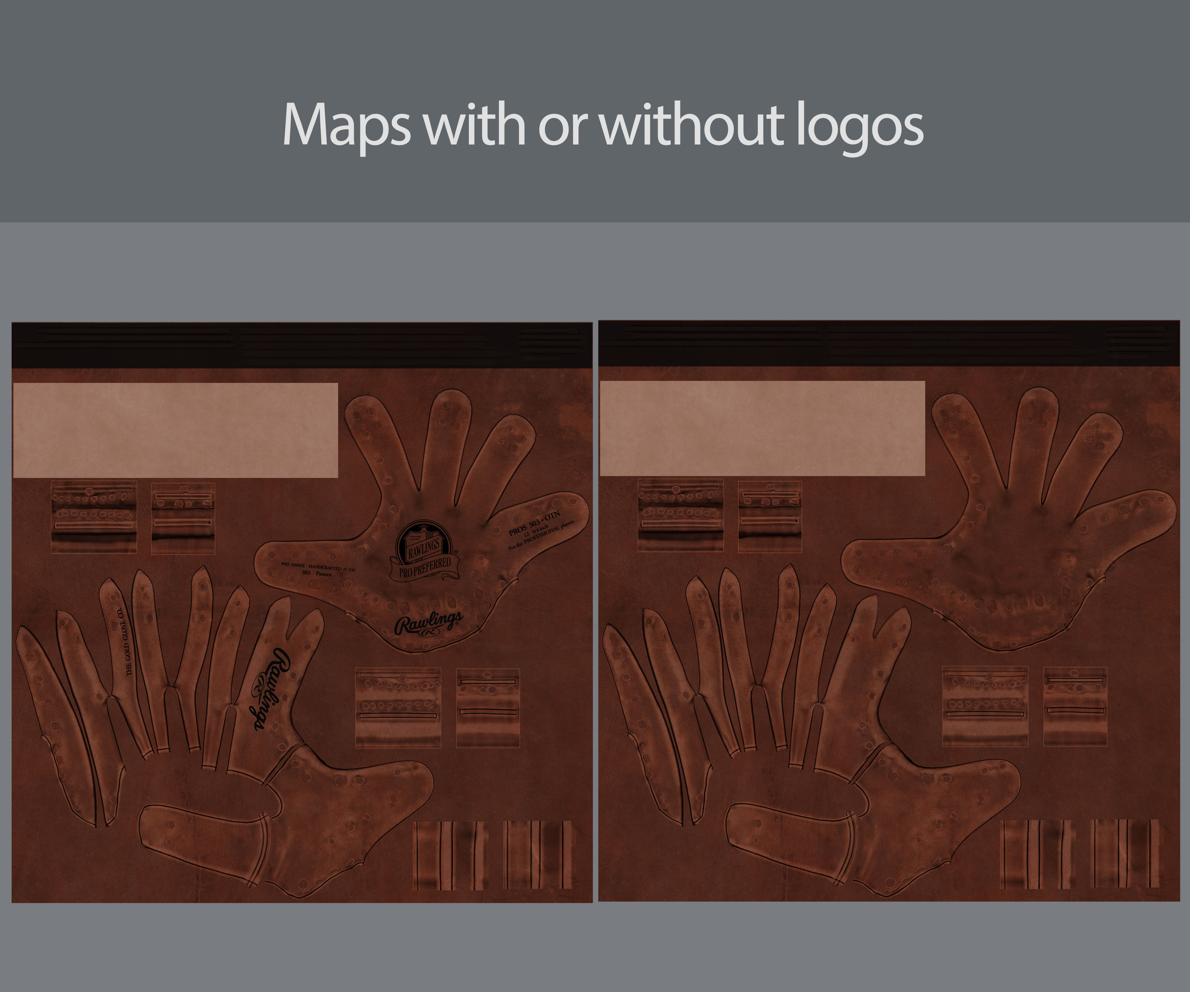 Baseball Glove 3D model_7