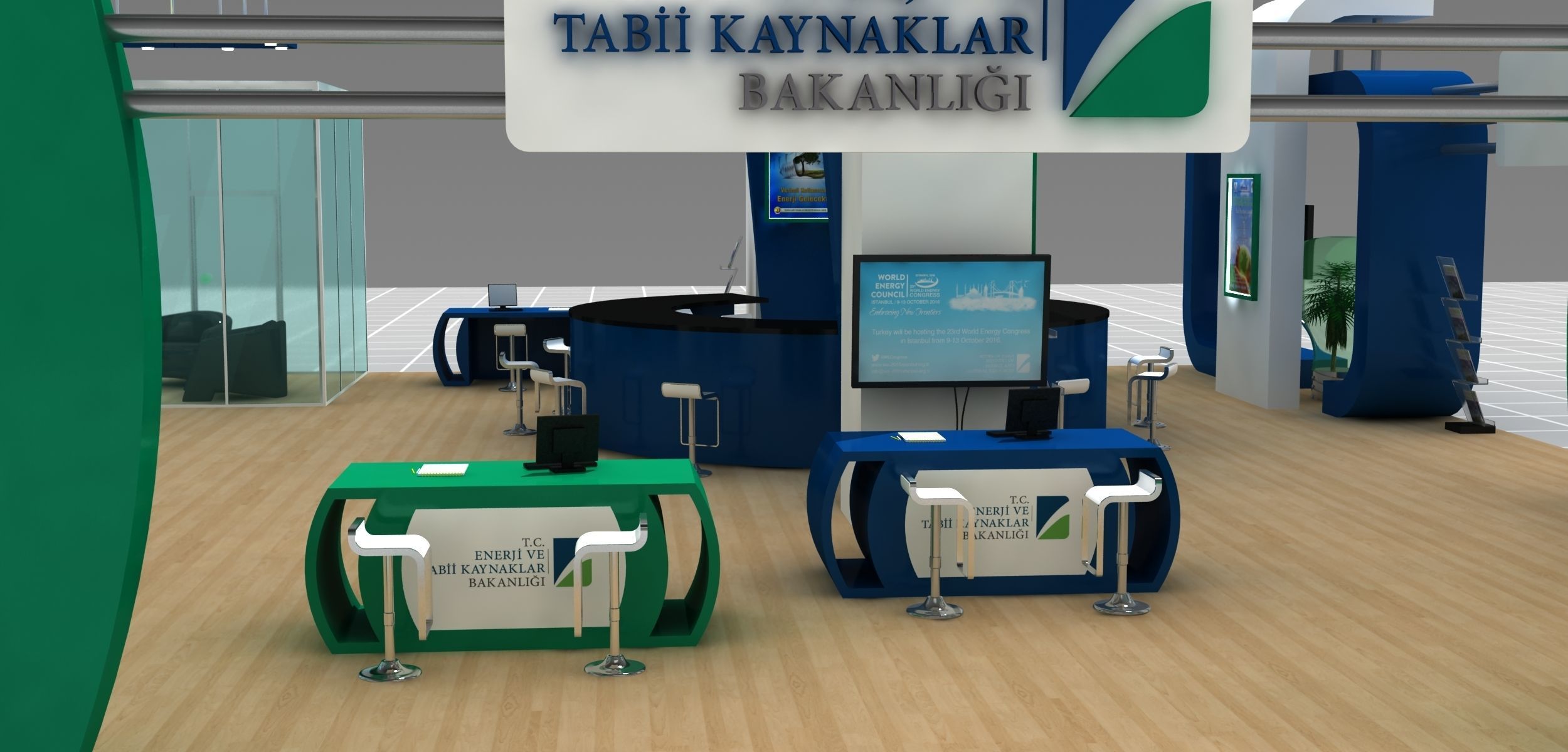 Modern Design Fair Stand 3D model_4