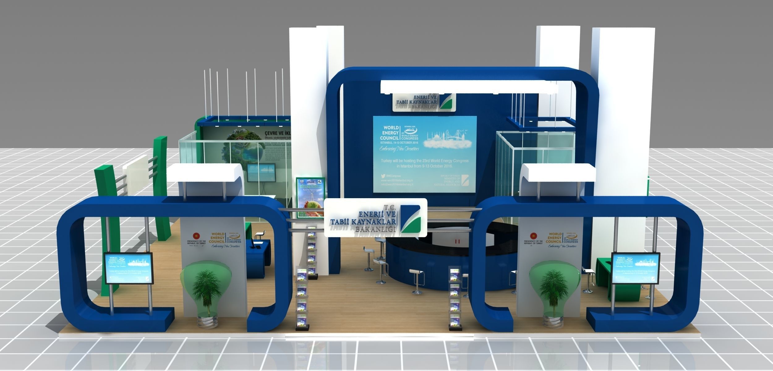 Modern Design Fair Stand 3D model_1