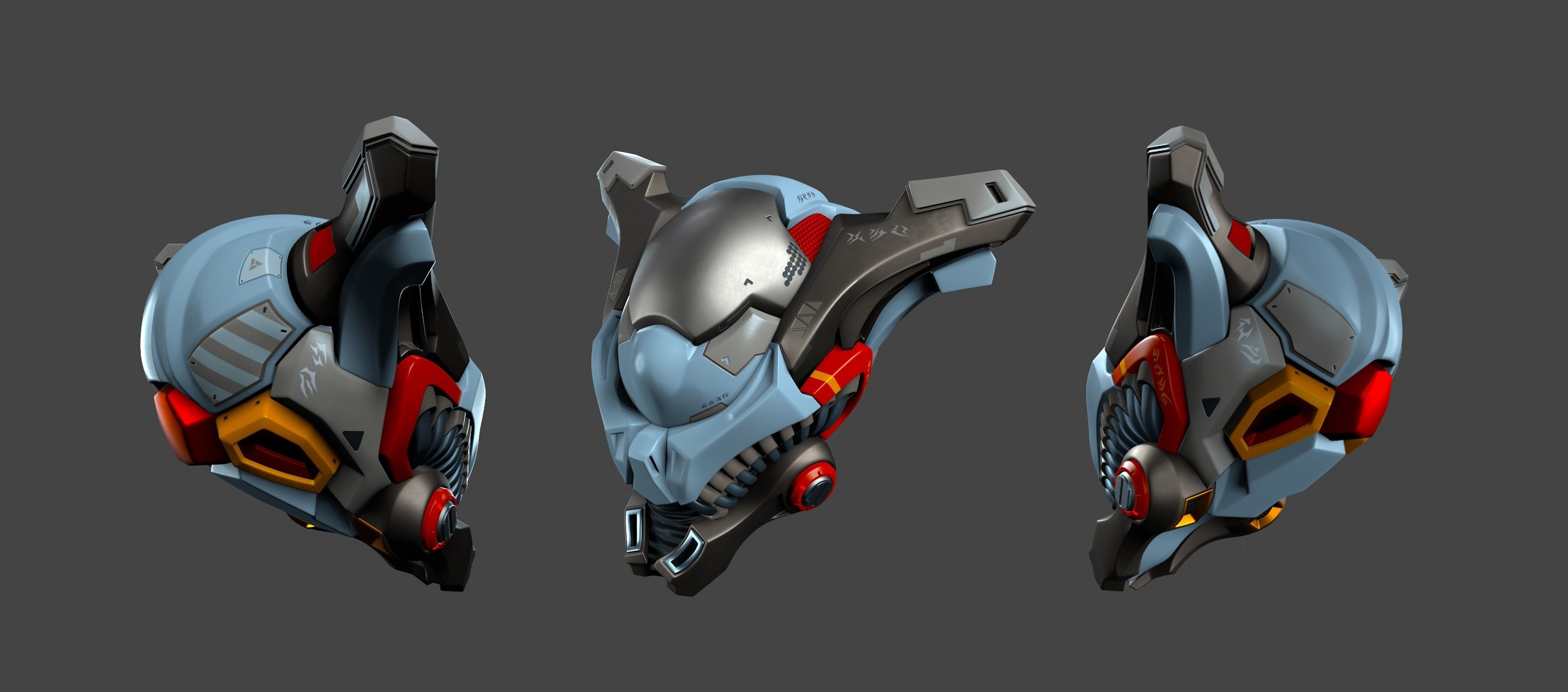 Helmet elien 01 02 3D model_2