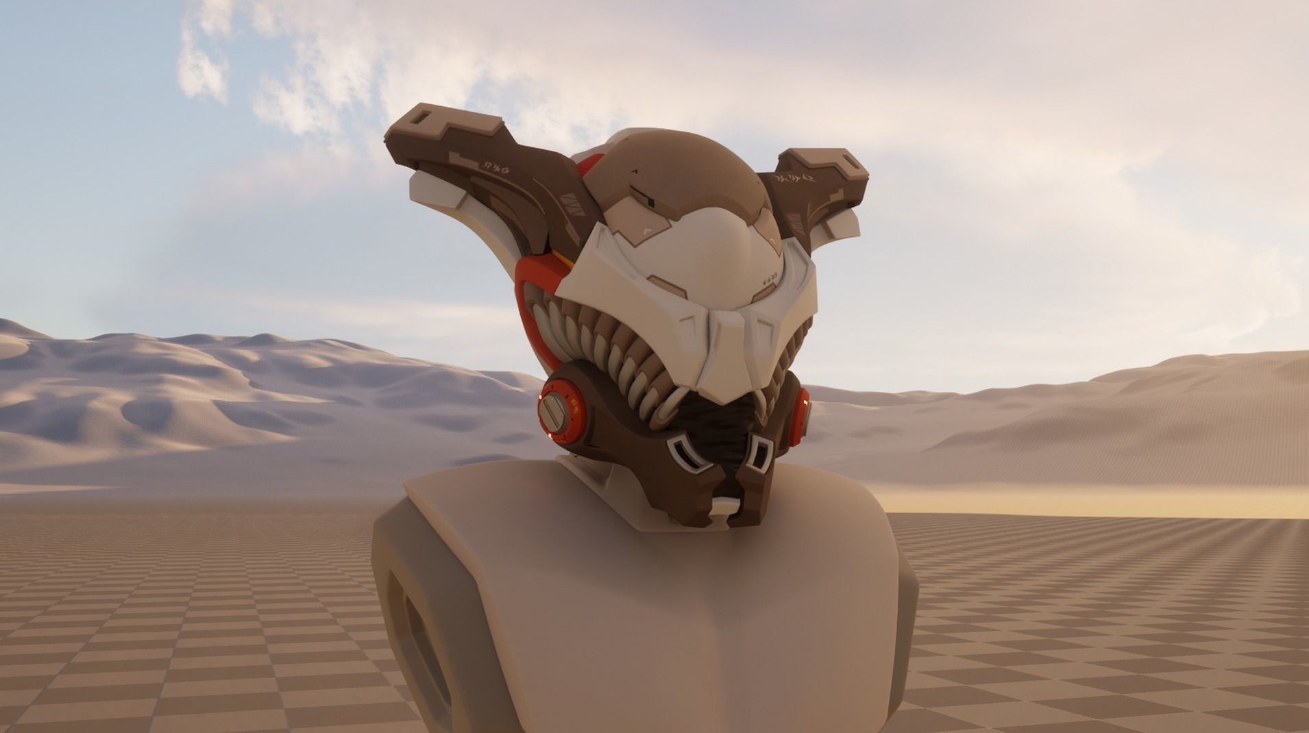 Helmet elien 01 02 3D model_7