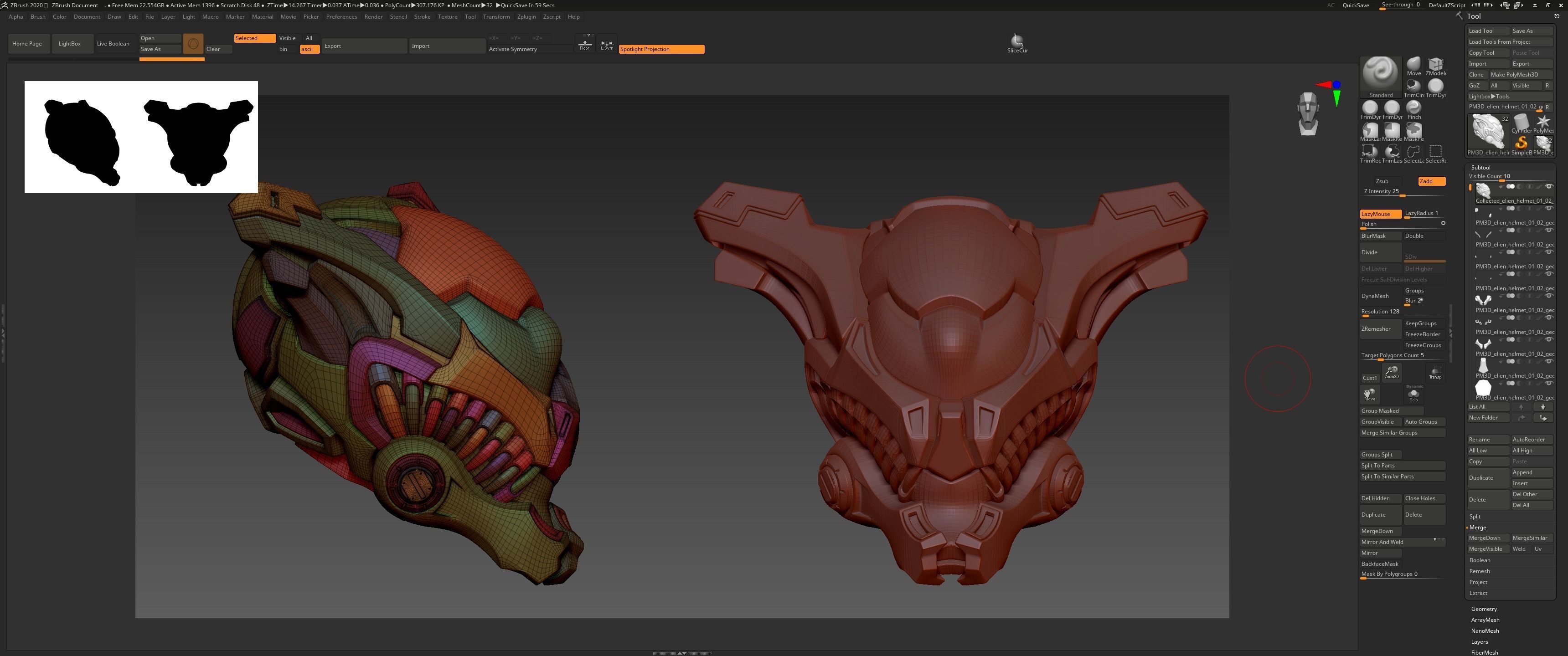 Helmet elien 01 02 3D model_5