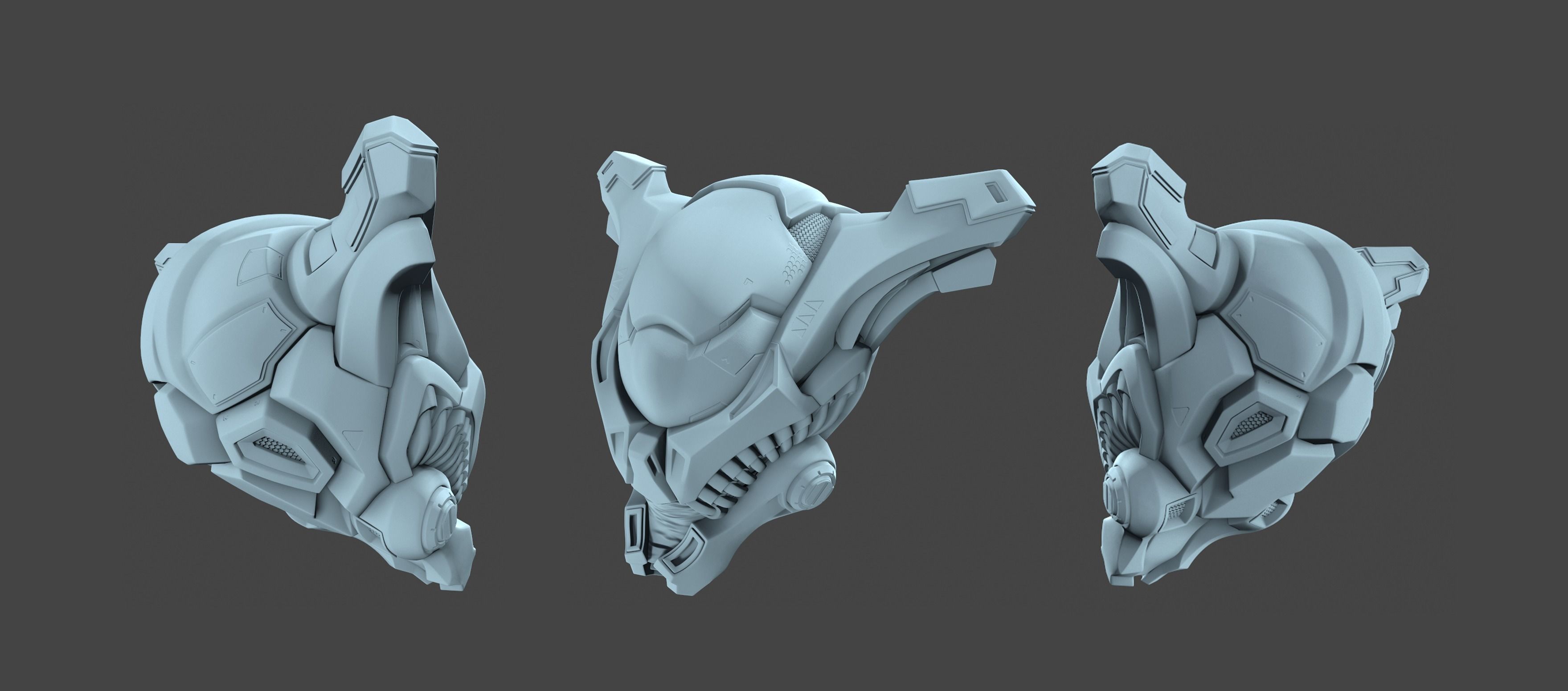 Helmet elien 01 02 3D model_4