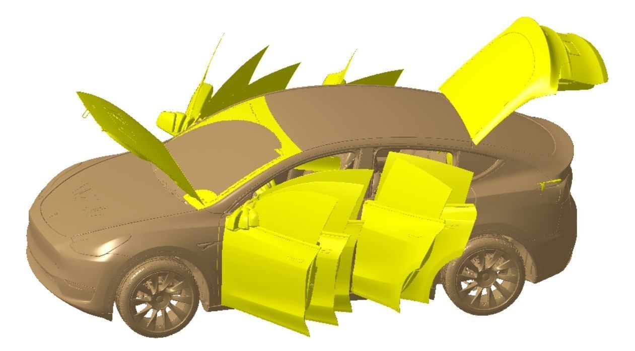 Tesla Model Y AWD 2022 Vehicle 3d scan model 3D model 3D model 3D model_3