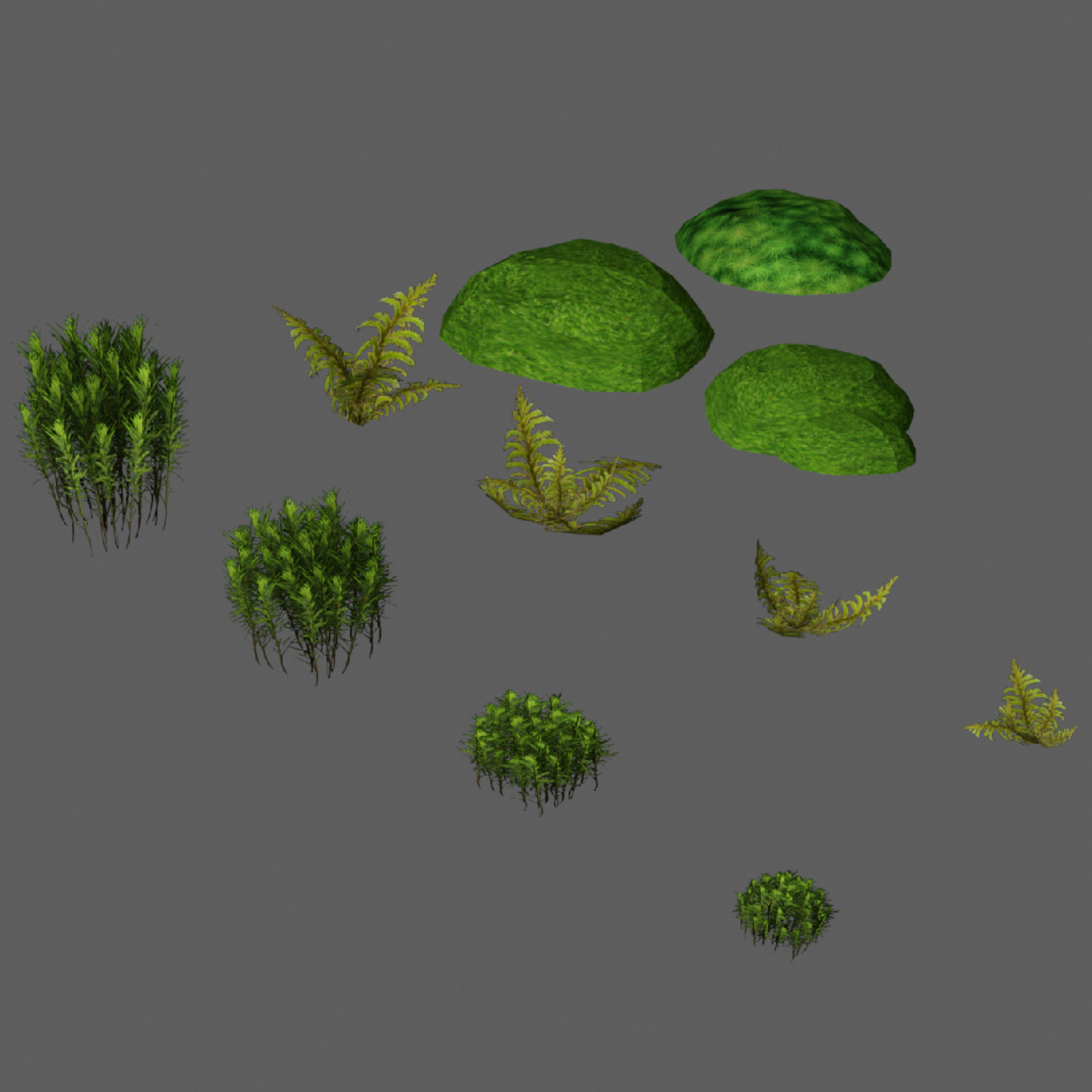 Moss Realistic Pack Low-poly 3D model_4