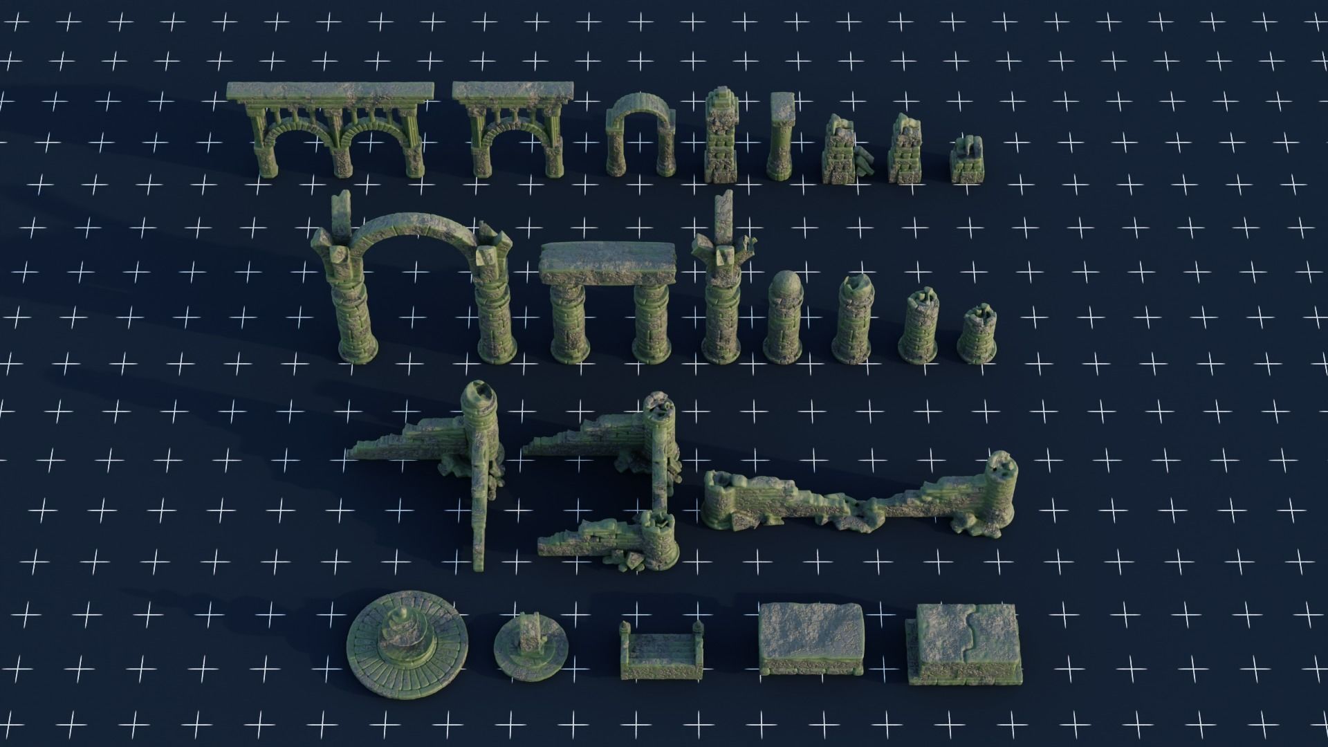 Ancient Ruins Asset Pack 3D model_1