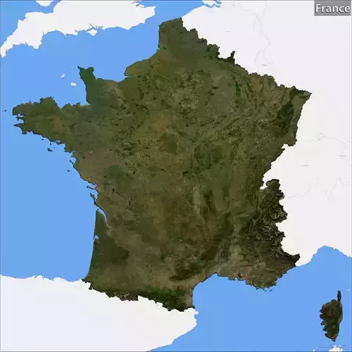 France map Terrain Topography Elevation DEM Geography Landscape 