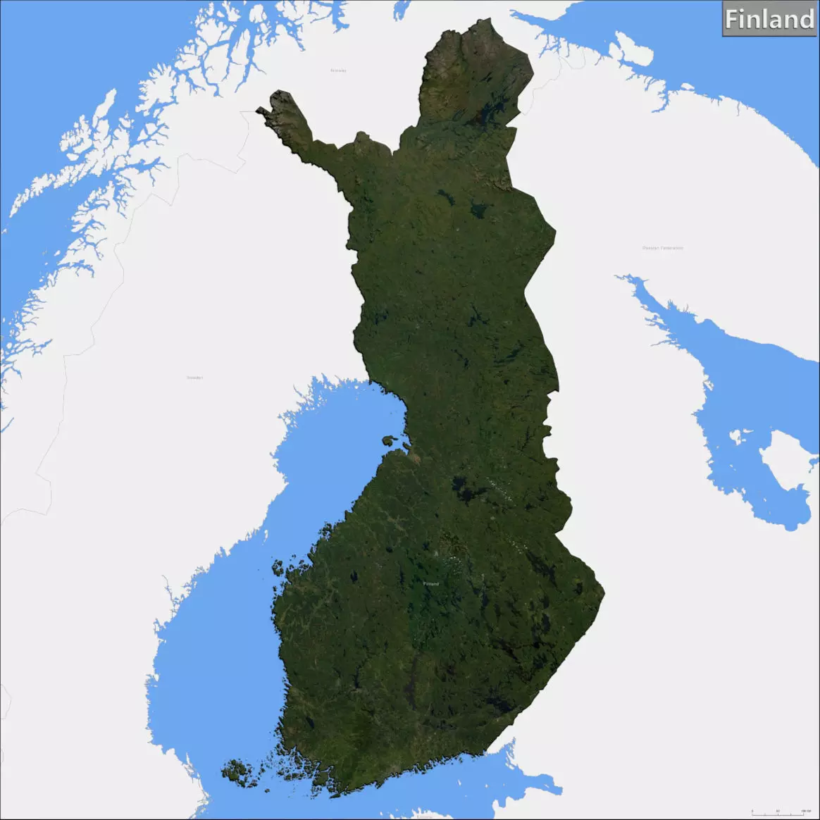 Finland Terrain Topography Elevation DEM Geography Landscape 3D model