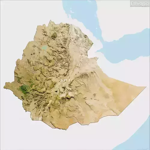 Ethiopia Terrain Topography Elevation DEM Geography Landscape 