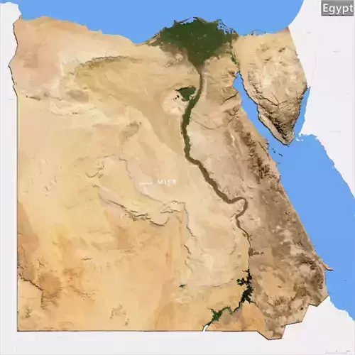 Egypt Terrain Topography Elevation DEM Geography Landscape  3D model