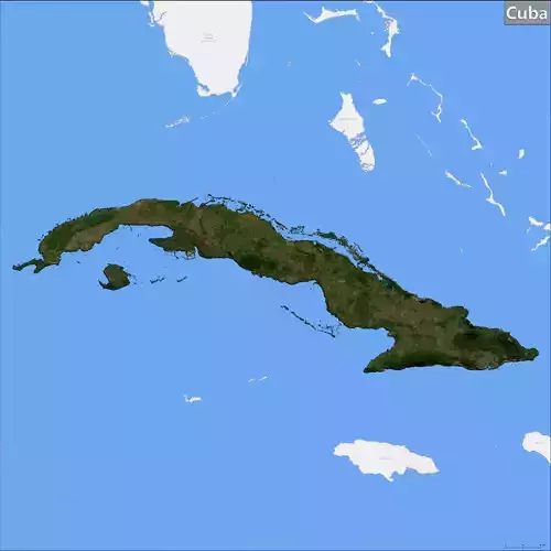 Cuba Terrain Topography Elevation DEM Geography Landscape 3D model