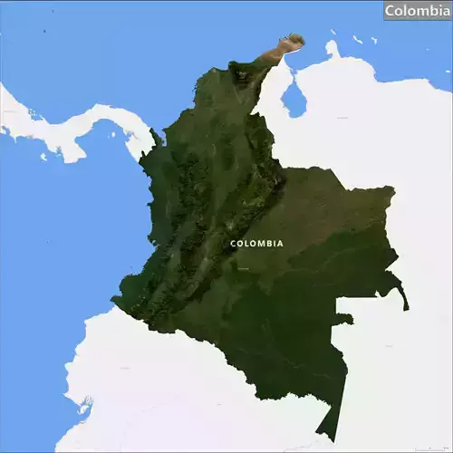 Colombia Terrain Topography Elevation DEM Geography Landscape 3D model