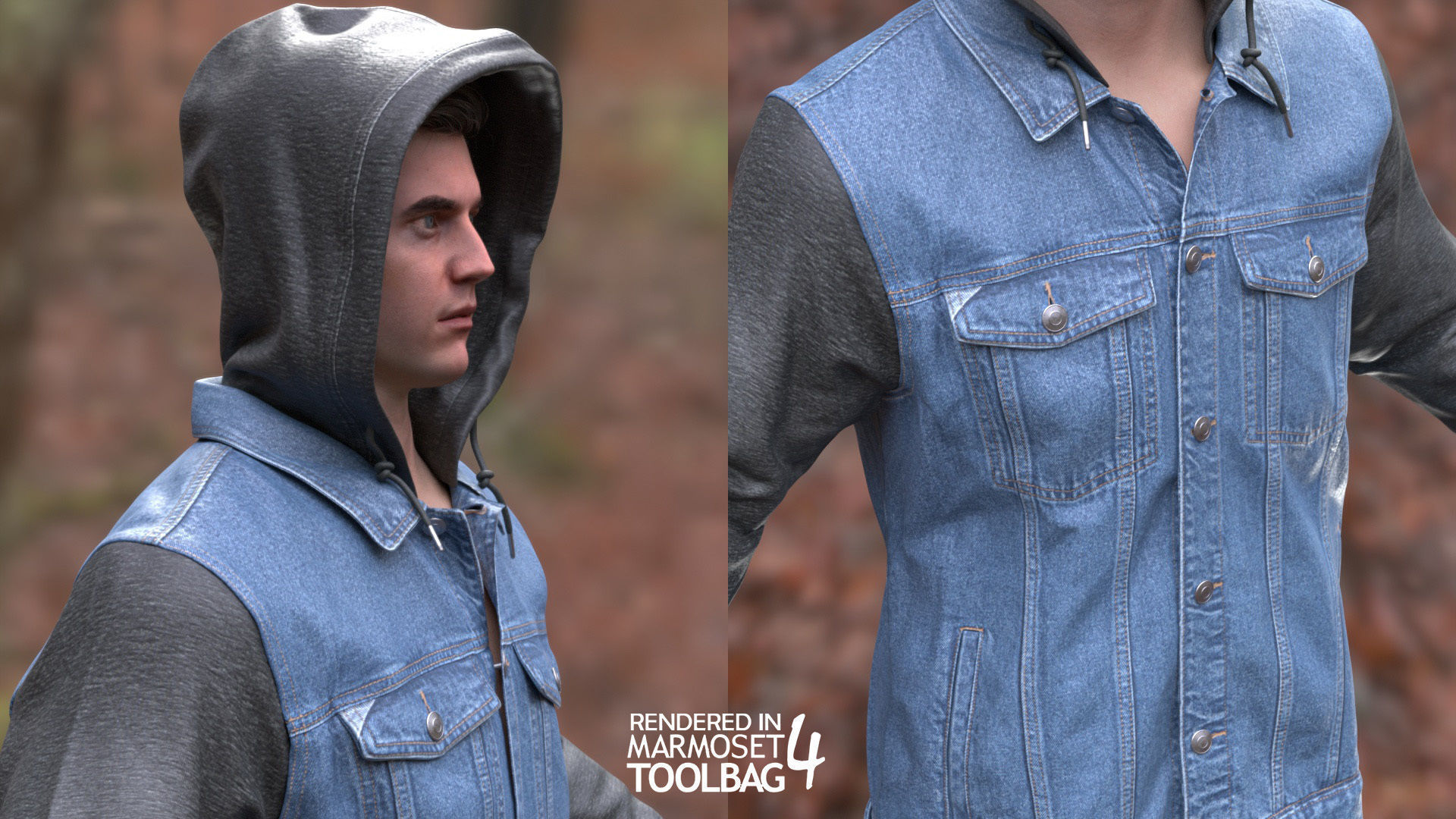 Man - Autumn Outfit 12 - Modular - Rigged Low-poly 3D model_13
